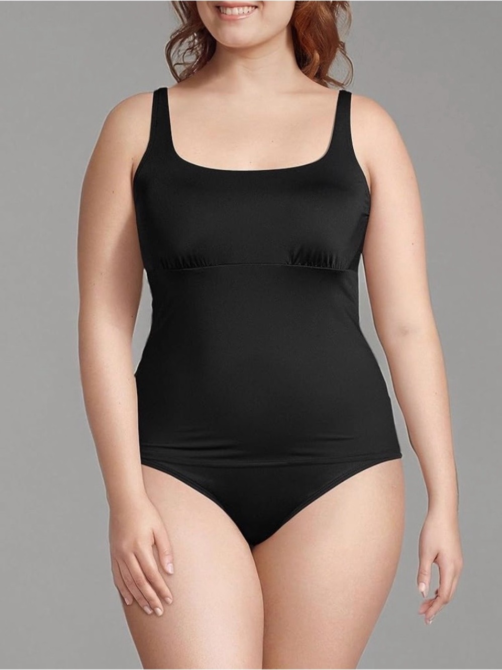 Lands' End Black Tank Shaping Bodysuit